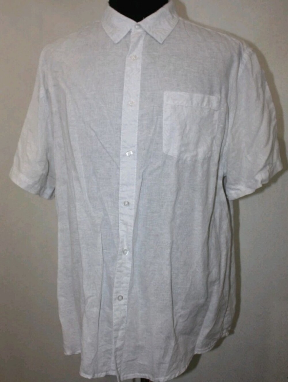 Men's Linen Classic Light Gray Button-Down Shirt Trunks Surf & Swim Co. Large